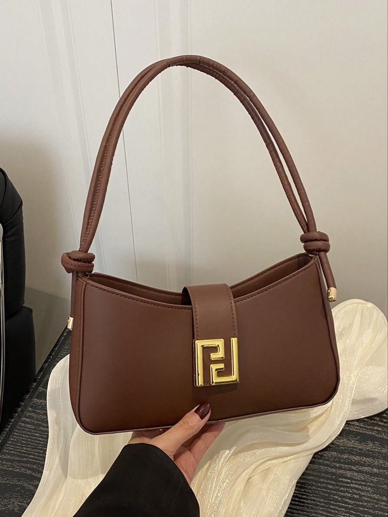 Bolso marron tipo shoulder