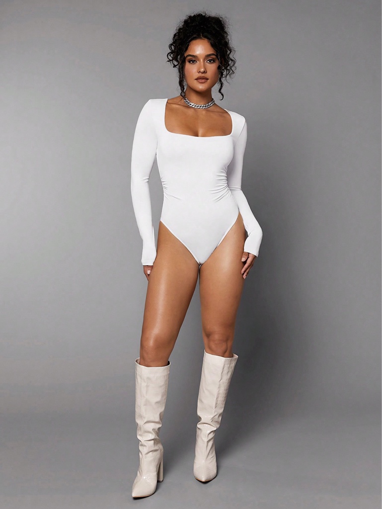 Body blanco manga larga