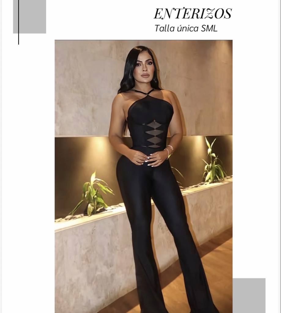 Enterizo negro talla unica