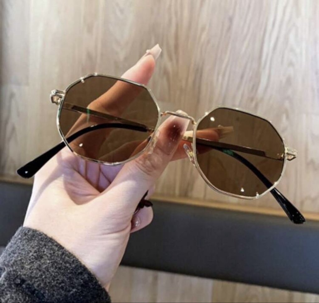 Lentes dorados marrones