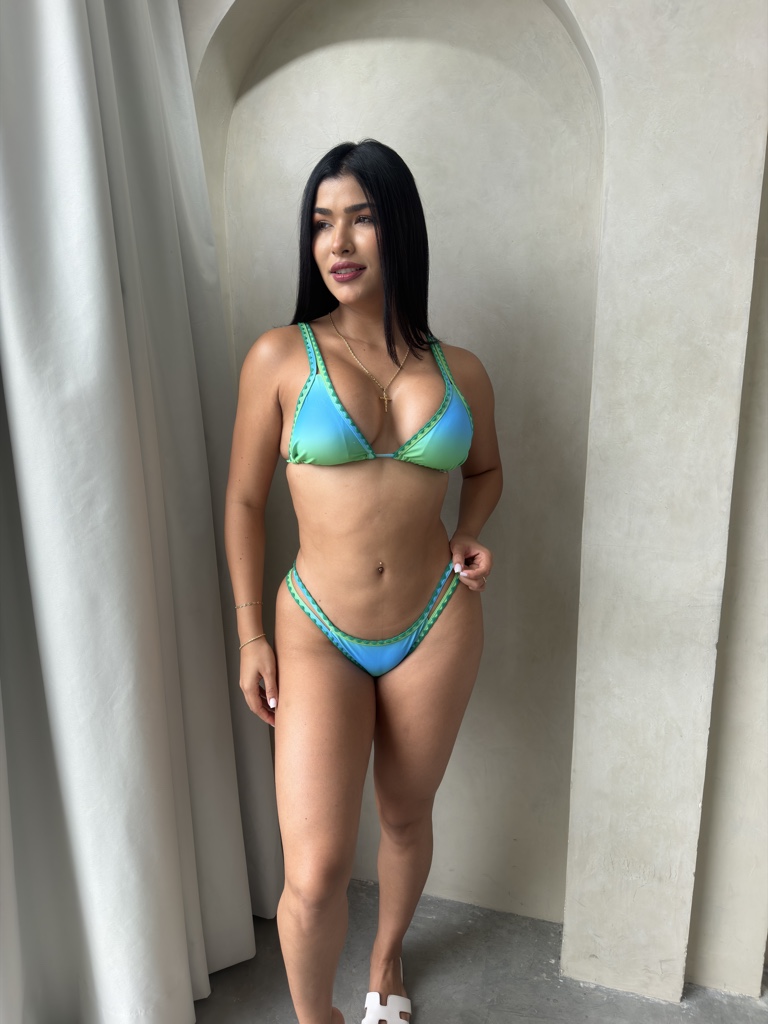 Bikini azul verde