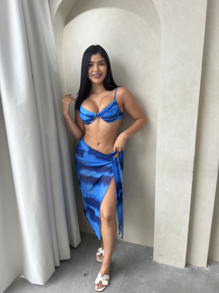 Conjunto playero azul
