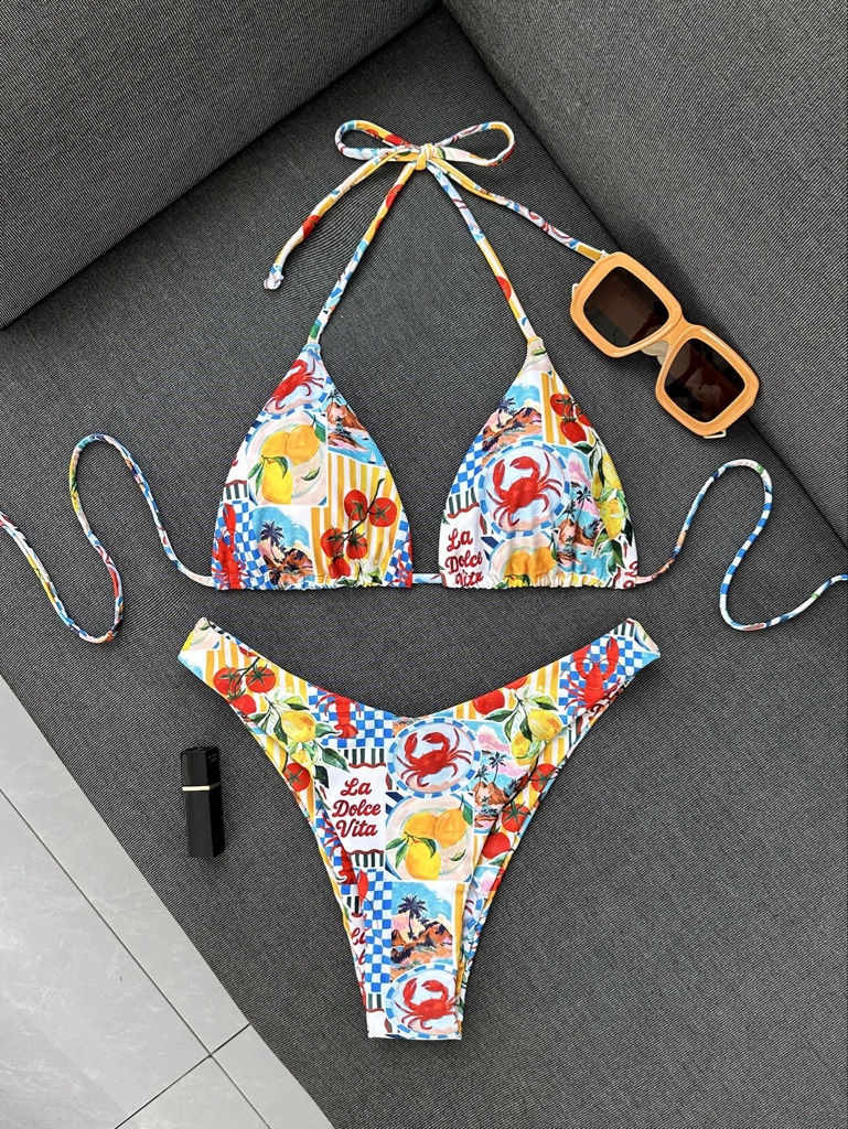 Bikini estampado multicolor