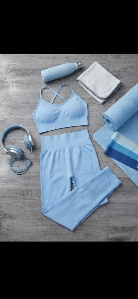 Conjunto deportivo azul
