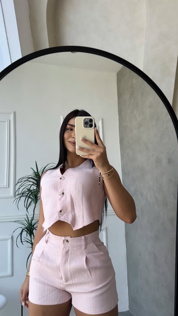 Conjunto rosa pastel