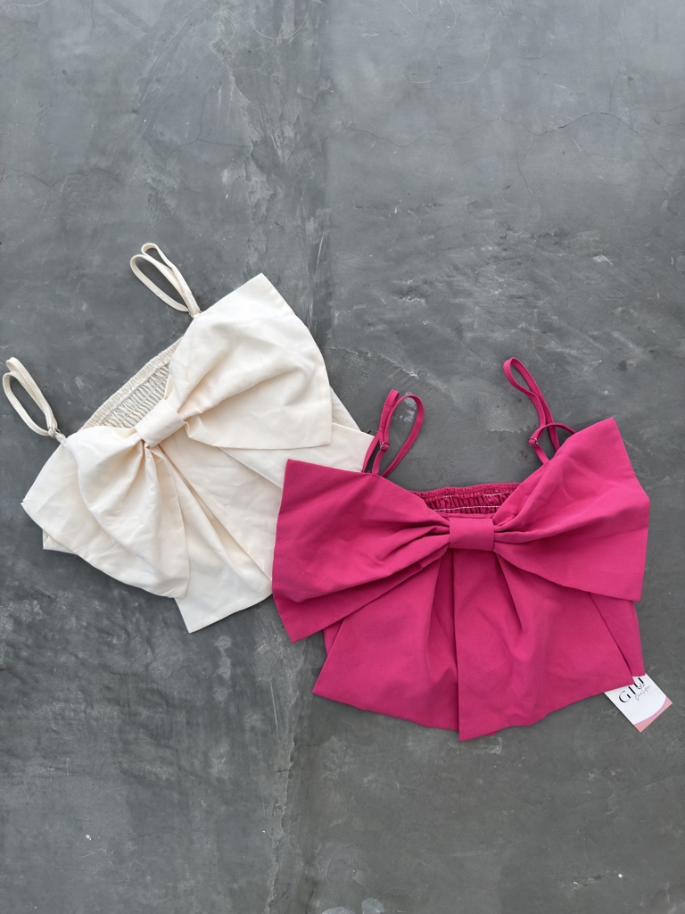 Blusa lazo fucsia