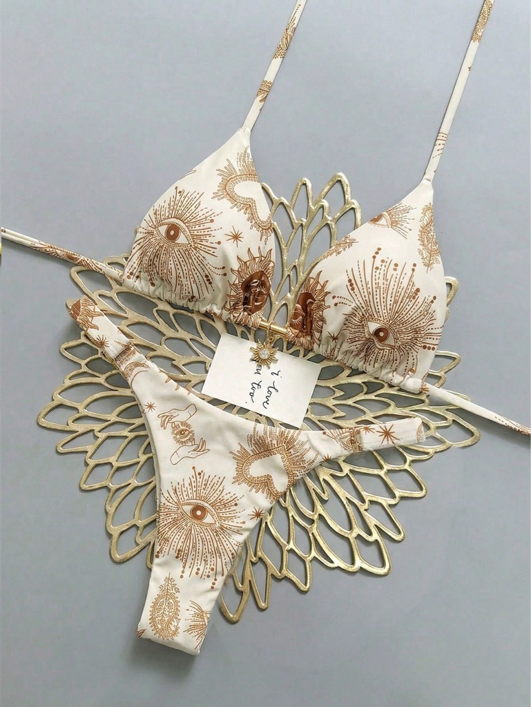 Bikini blanco estampado