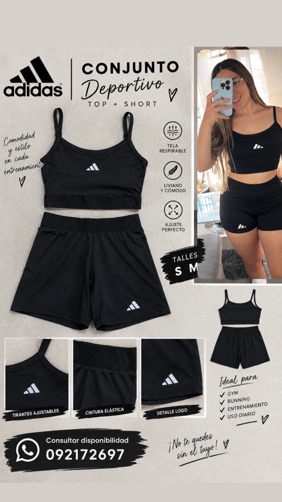 Adidas conjunto deportivo negro