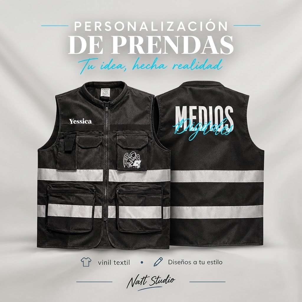 Chaleco reflectante negro personalizado