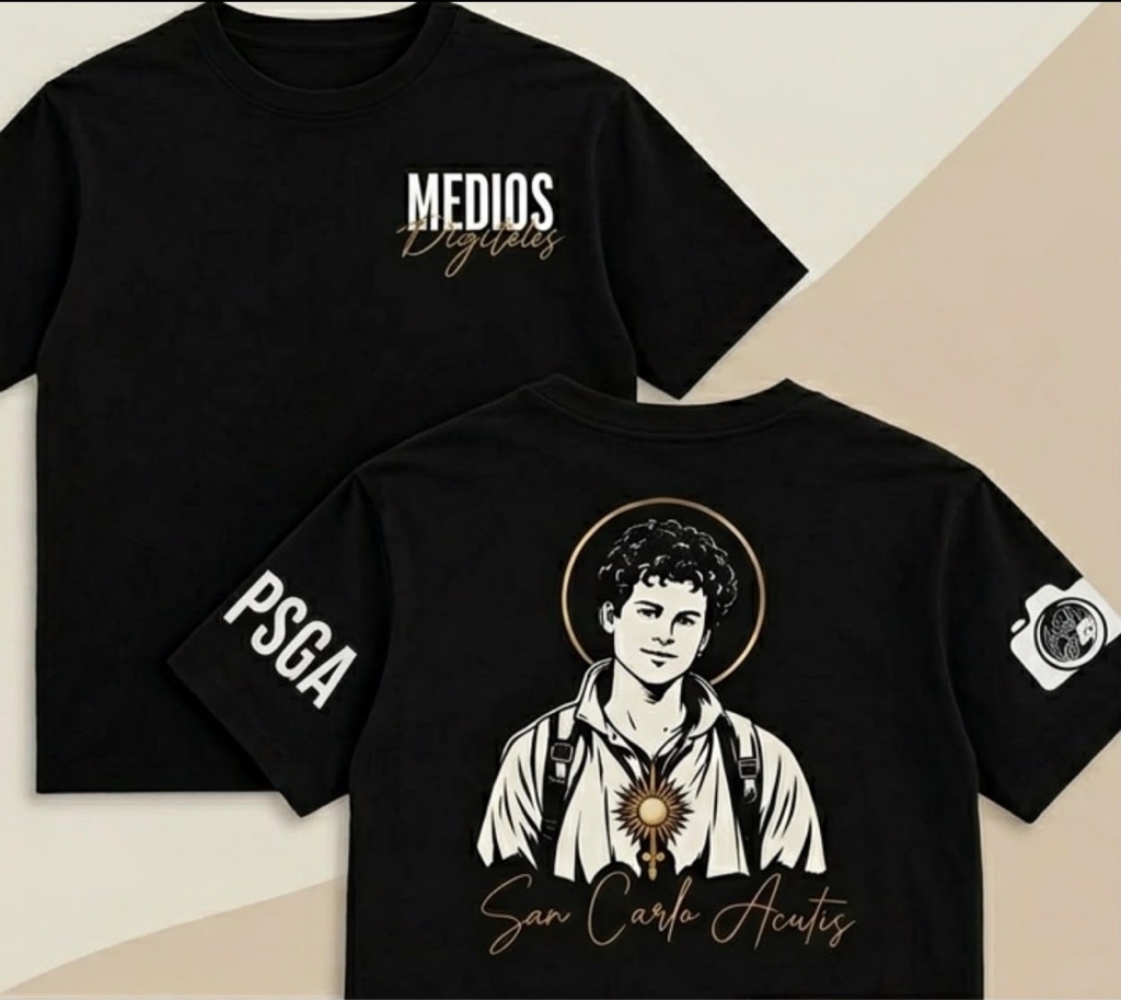 Playera negra San Carlos Acutis