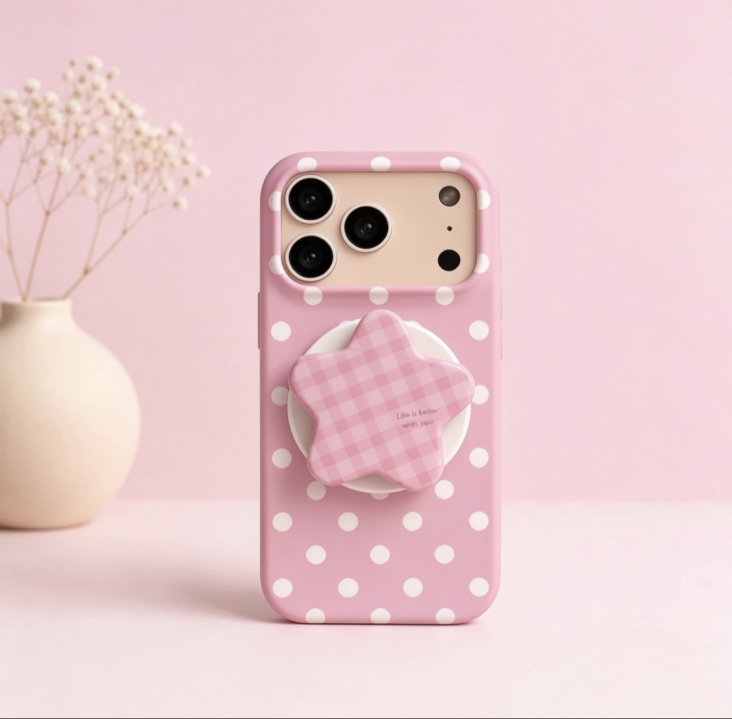 Case MagSafe Rosa Con PopSoquet
