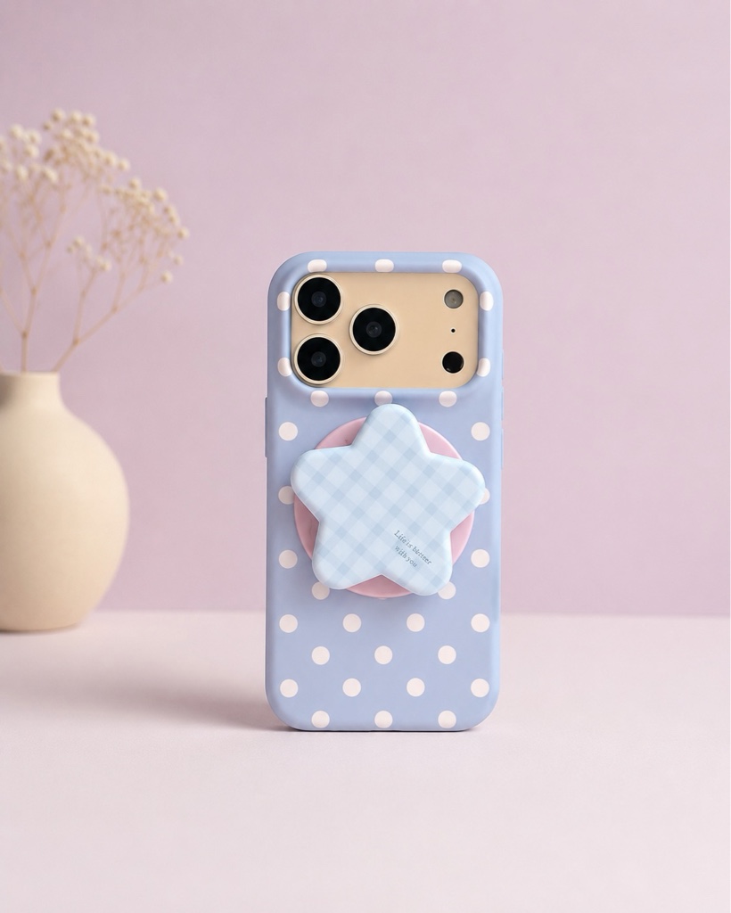 Case MagSafe Celeste Con PopSoquet