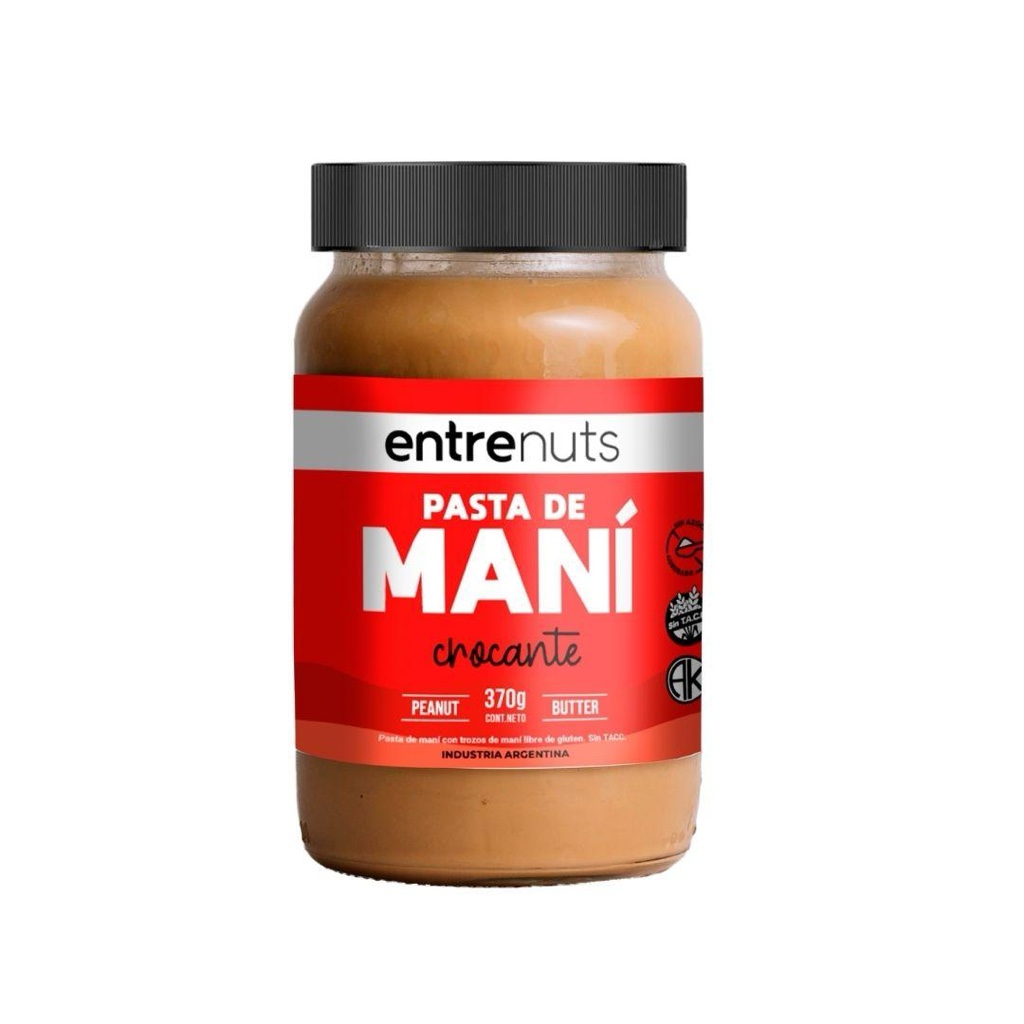 Pasta de maní crocante x370g (entrenuts)