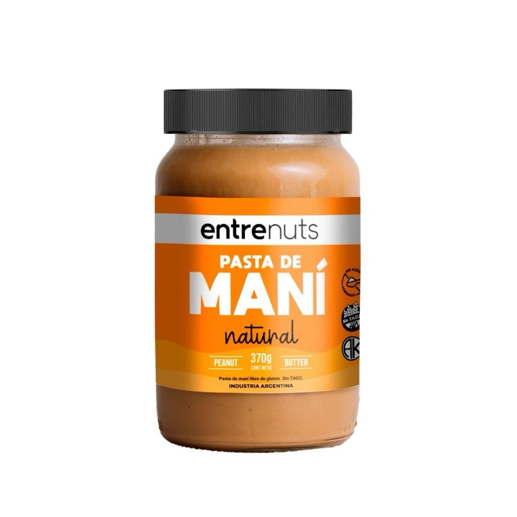 Pasta de maní natural x370g (entrenuts)