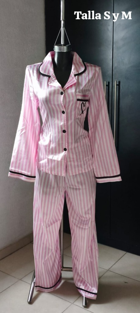 Pijama rosa rayas