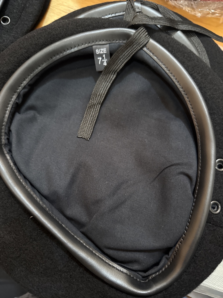 Boina negro 7 1/4