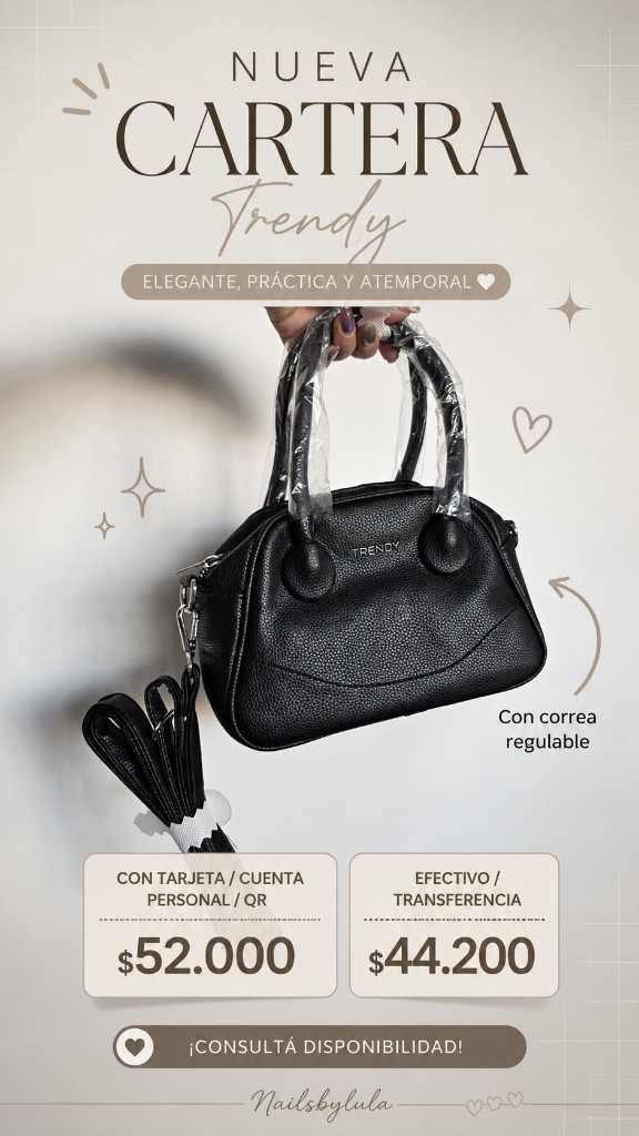Trendy cartera negrau