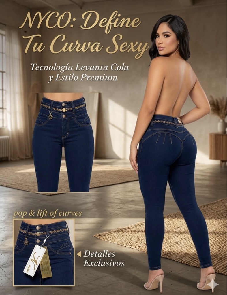 Jeans horma colombiana Nyco 100% original