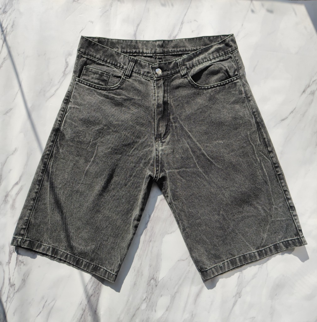 Shorts Baggy  gris jaspeado