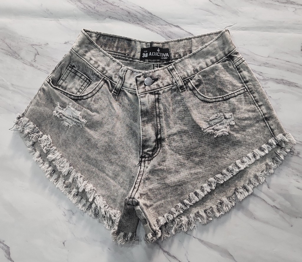 ADDICTIVA shorts jean gris
