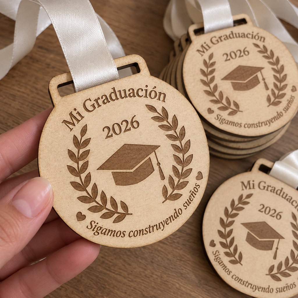 Medalla graduación mdf