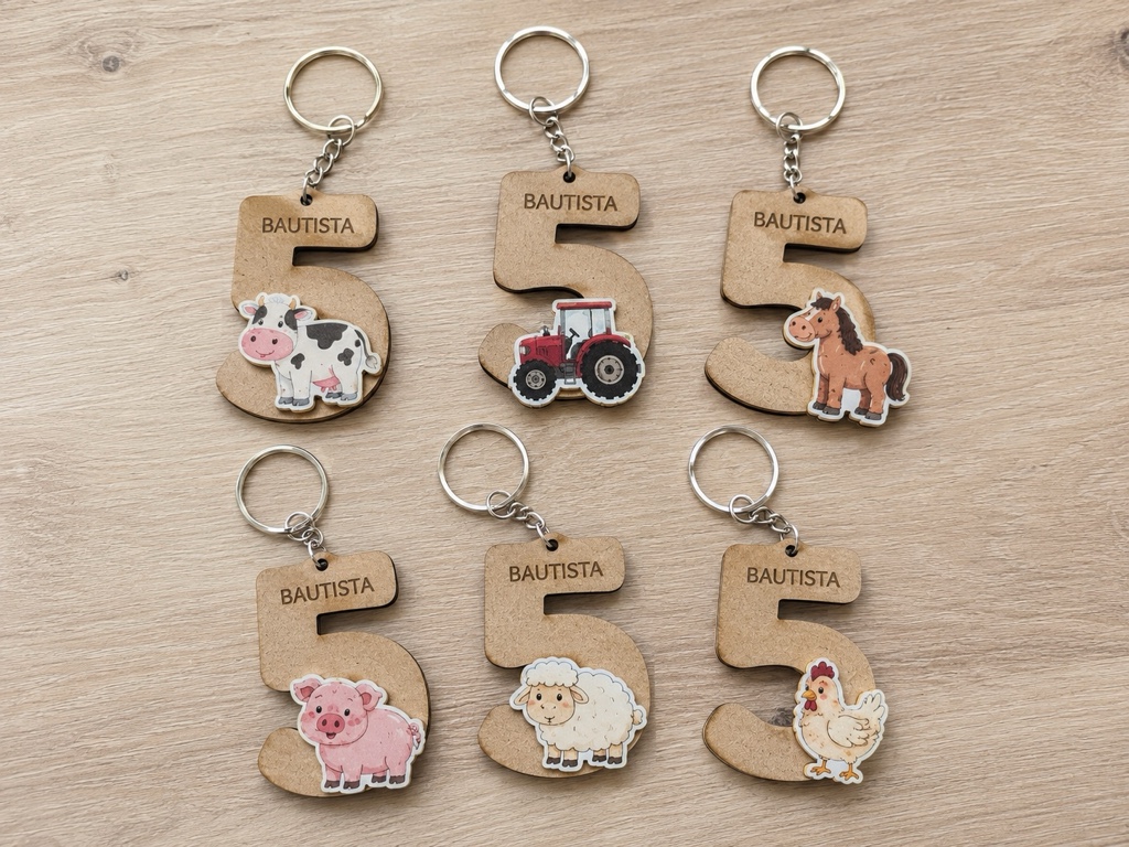 Llavero mdf con aplique personalizado