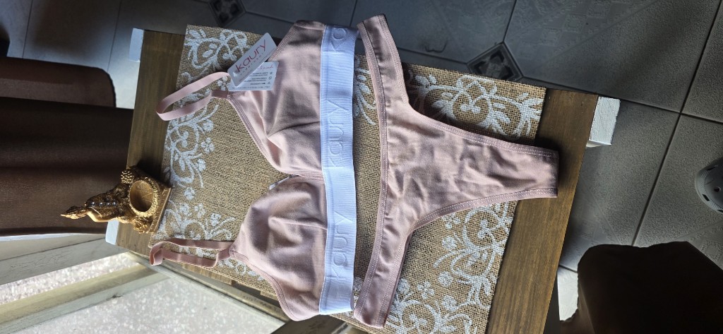 Kauy rosa conjunto lenceria