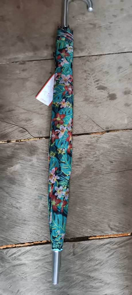 Paraguas floral azul