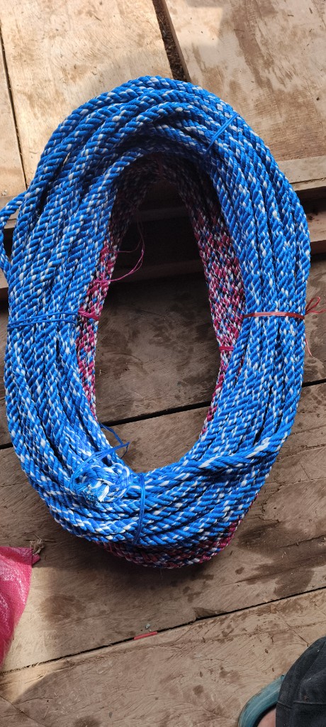 Soga trenzada rosa azul