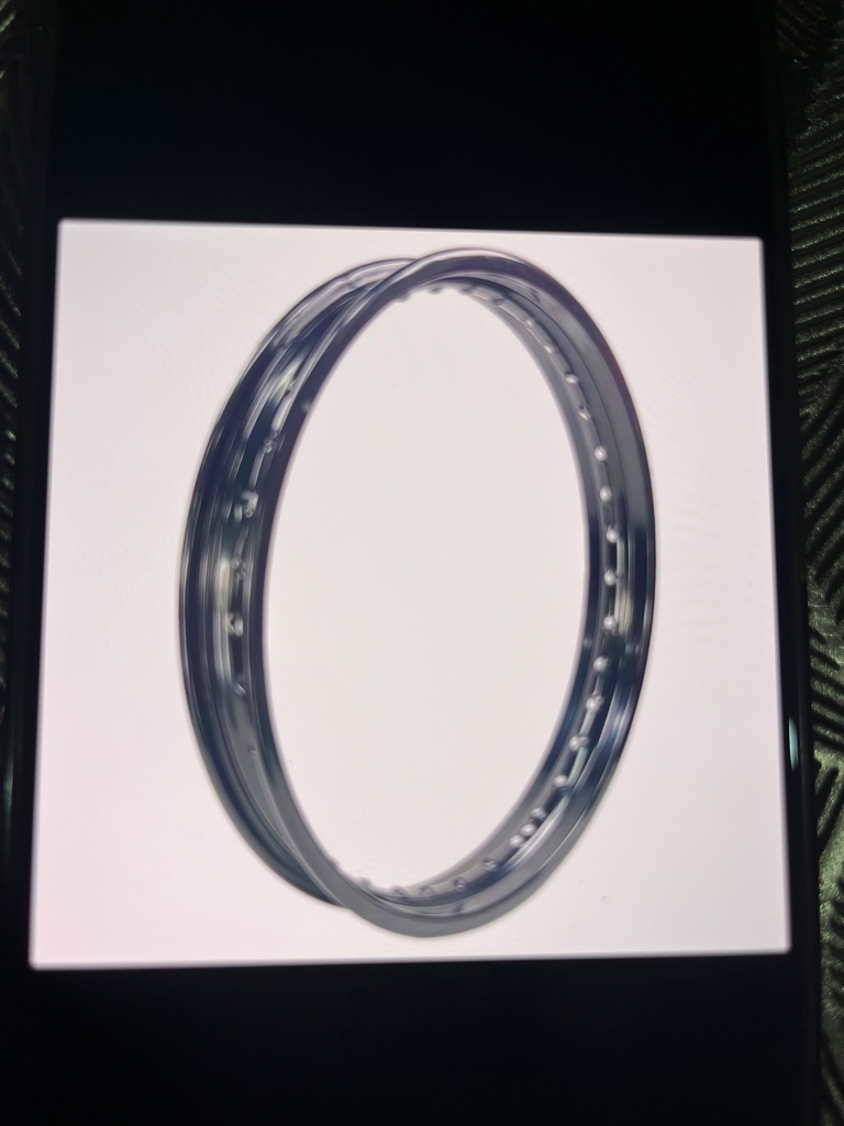 Aro metalico 1.60x21 negro moxal