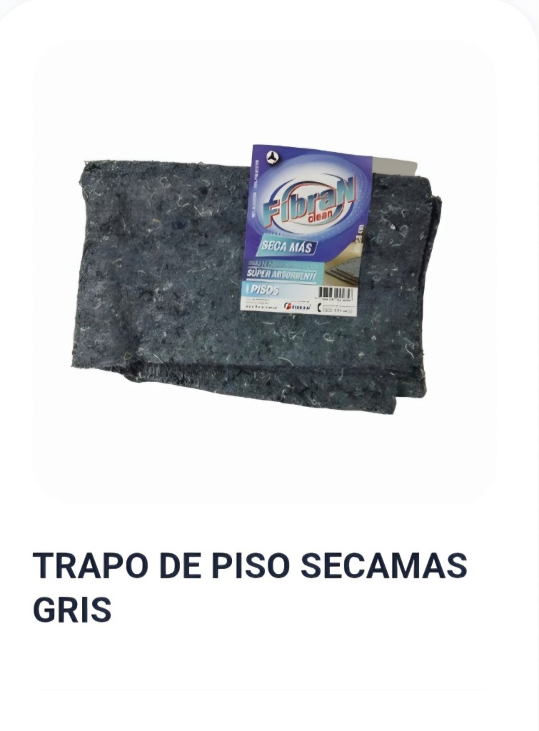 FIBRAN TRAPO DE PISO SECAMAS GRIS x1