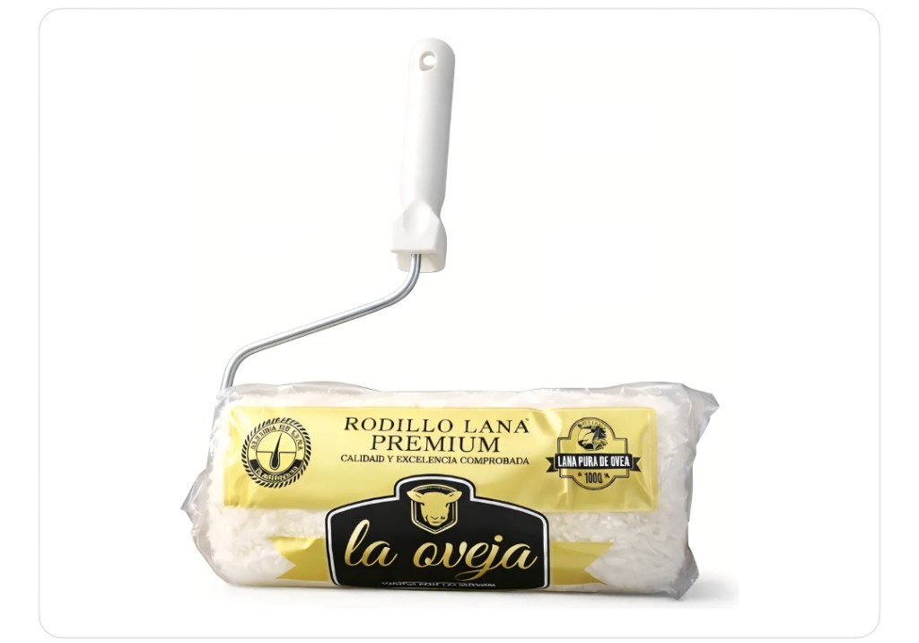 RODILLO PREMIUN BLANCO DE LANA X 22cm