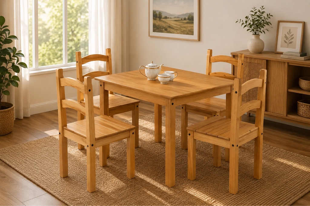 Juego comedor Madera maciza