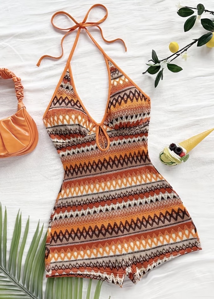 Vestido naranja tejido