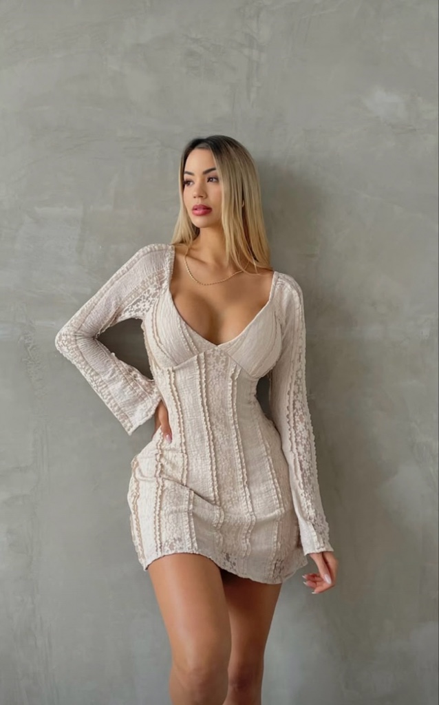 Vestido manga larga verano