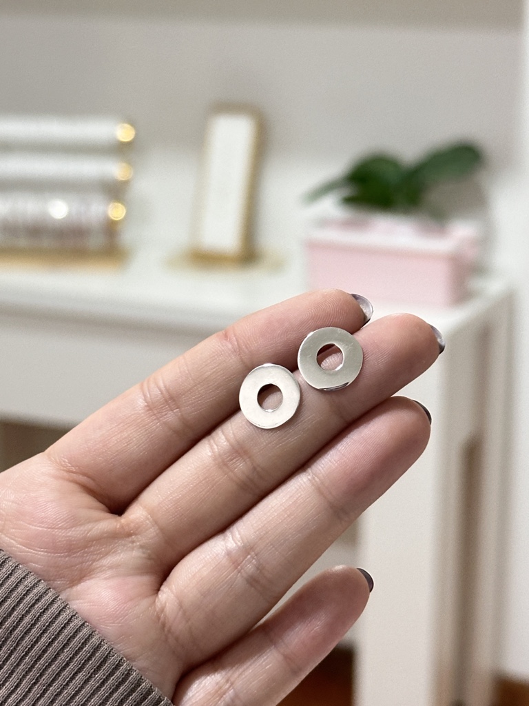 Aros círculo de plata