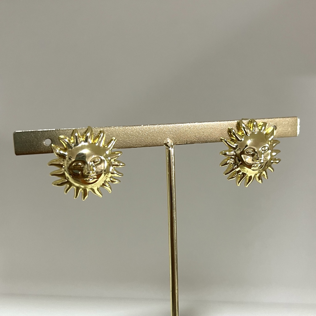Aros sol bañados en oro
