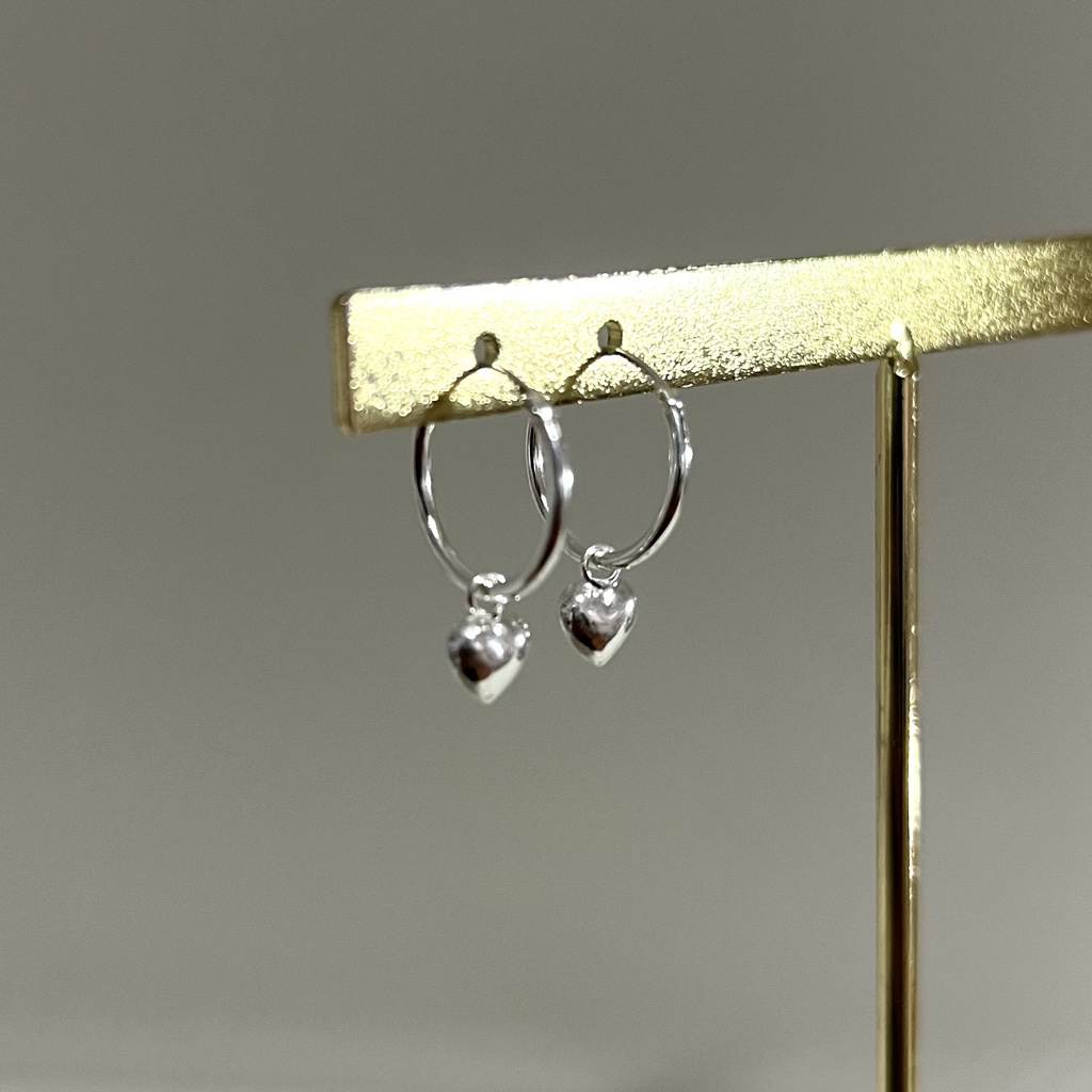 Argollas mini corazón 14mm