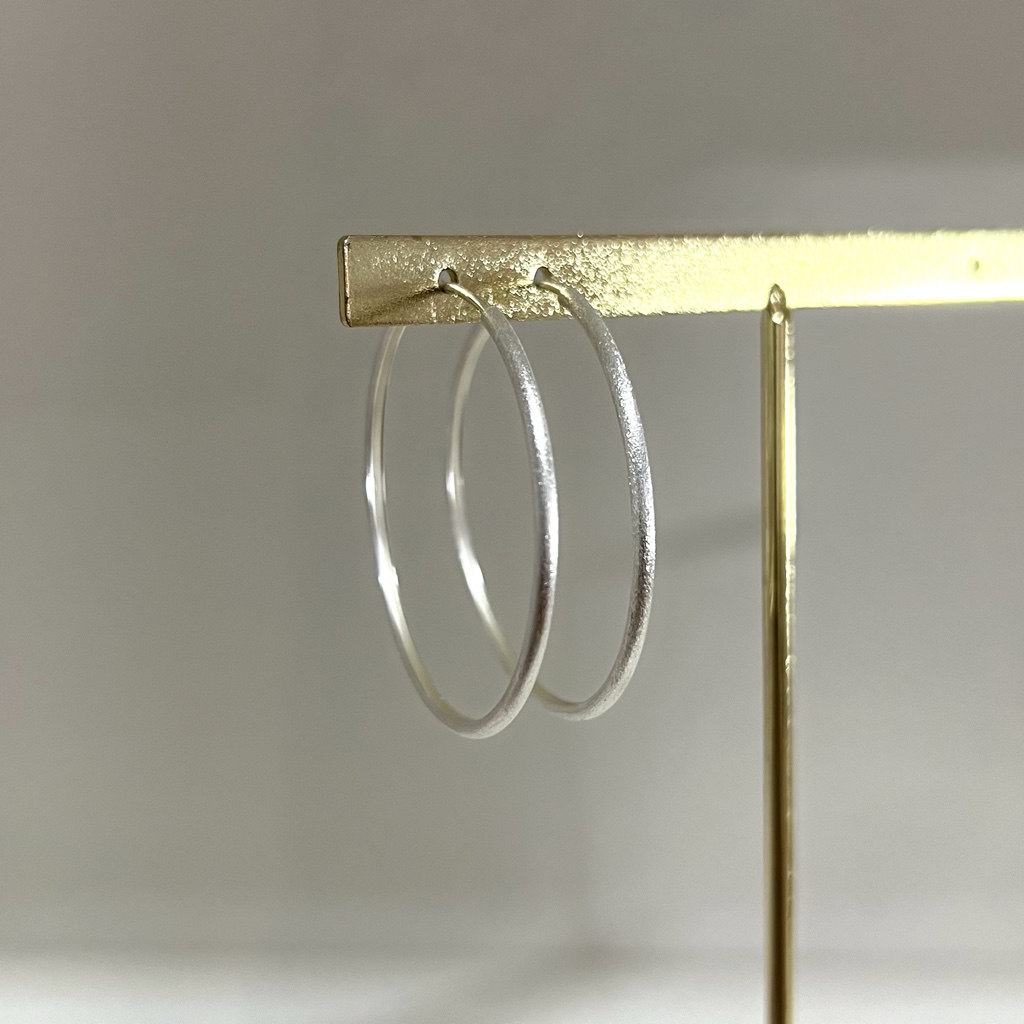 Argollas satinadas 40 mm