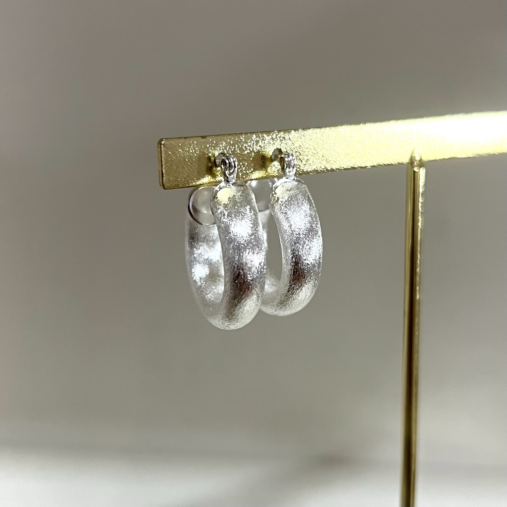 Argollas infladas satinadas