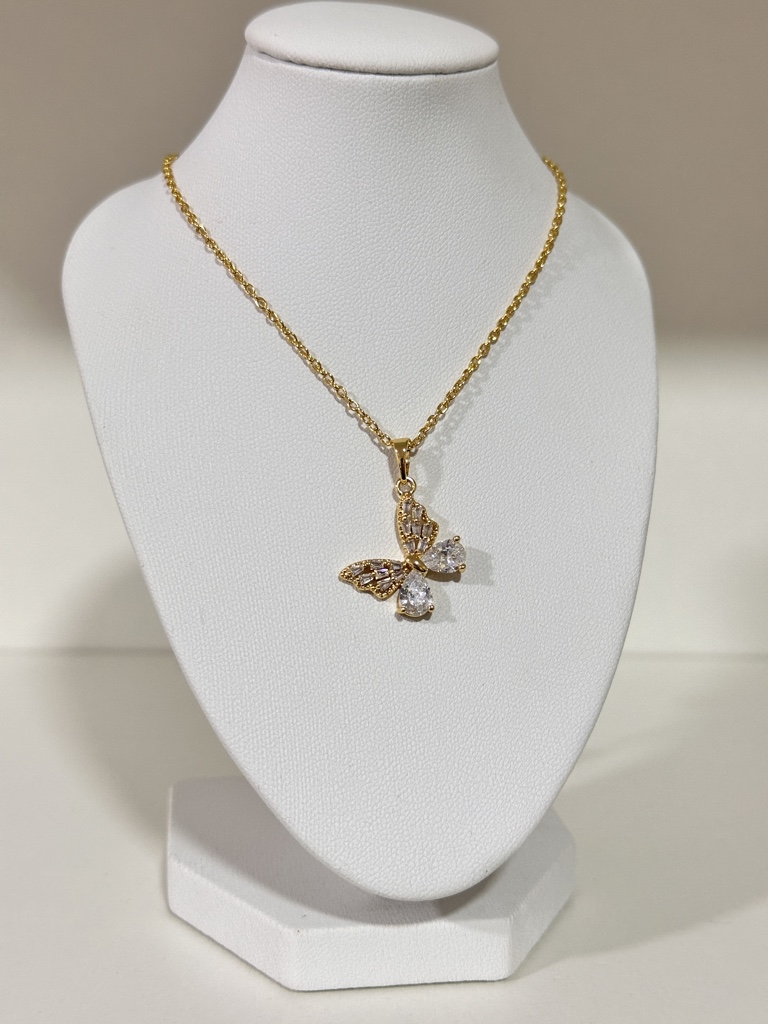 Collar mariposa con circones