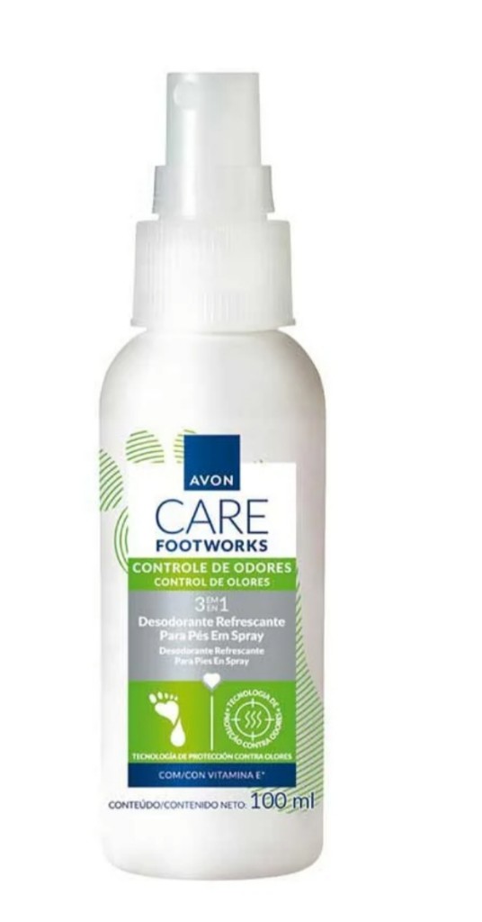 Avon Care Footworks desodorante spray branco