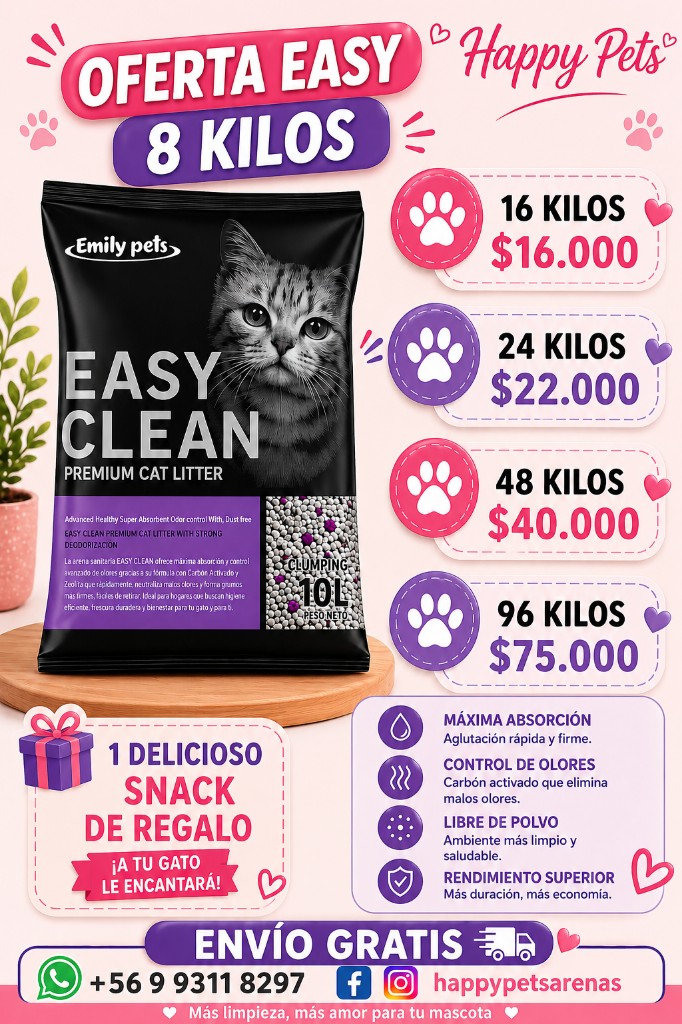 Easy clean formato 8 kilos