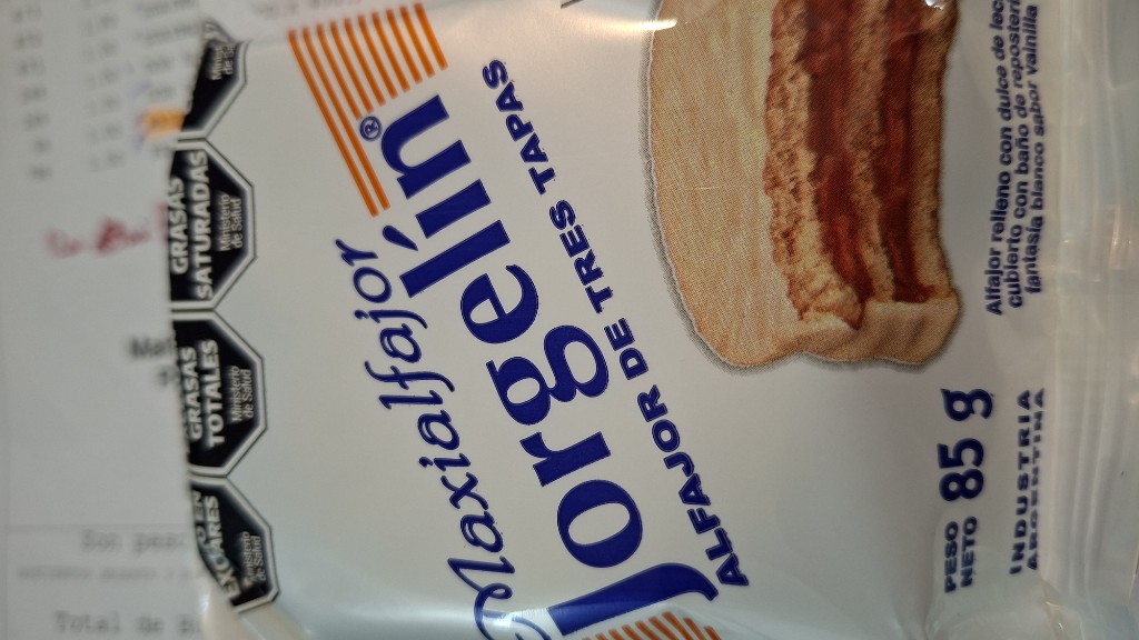 Jorgelin Maxialfajor blanco 85g
