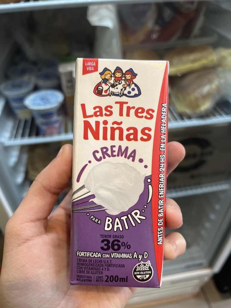 crema para batir las tres niñas