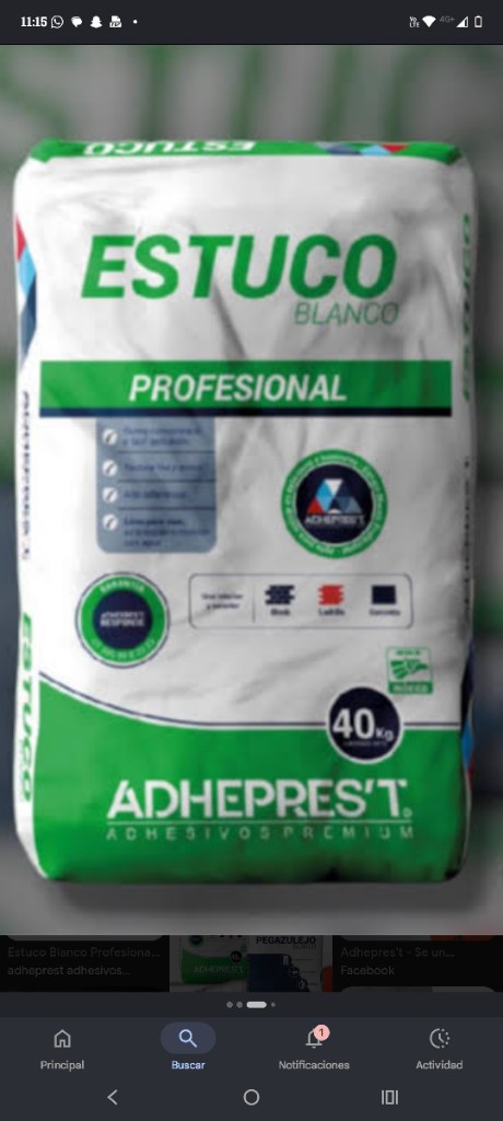 Estuco adepres Blanco Profesional 20kg
