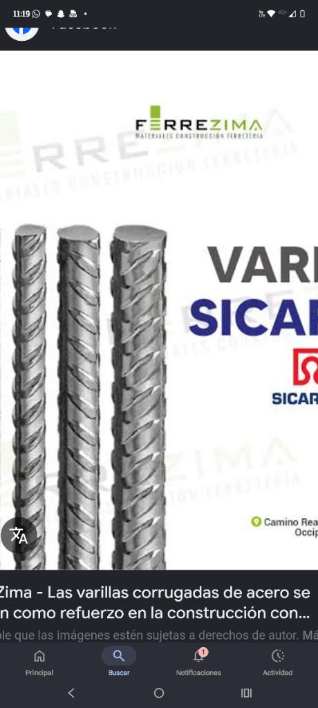 varilla sic corrugada 3/8