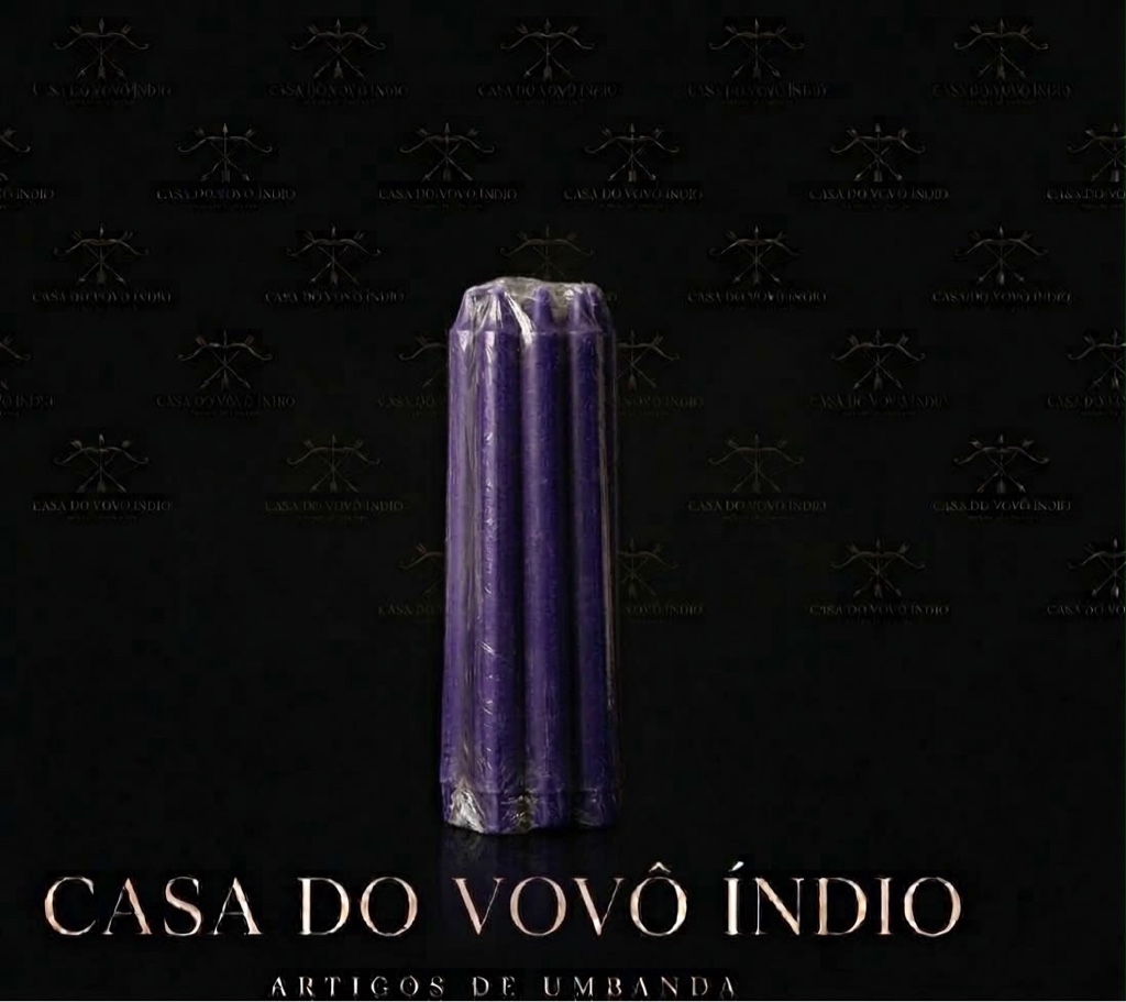 Vela palito (nº07) roxa