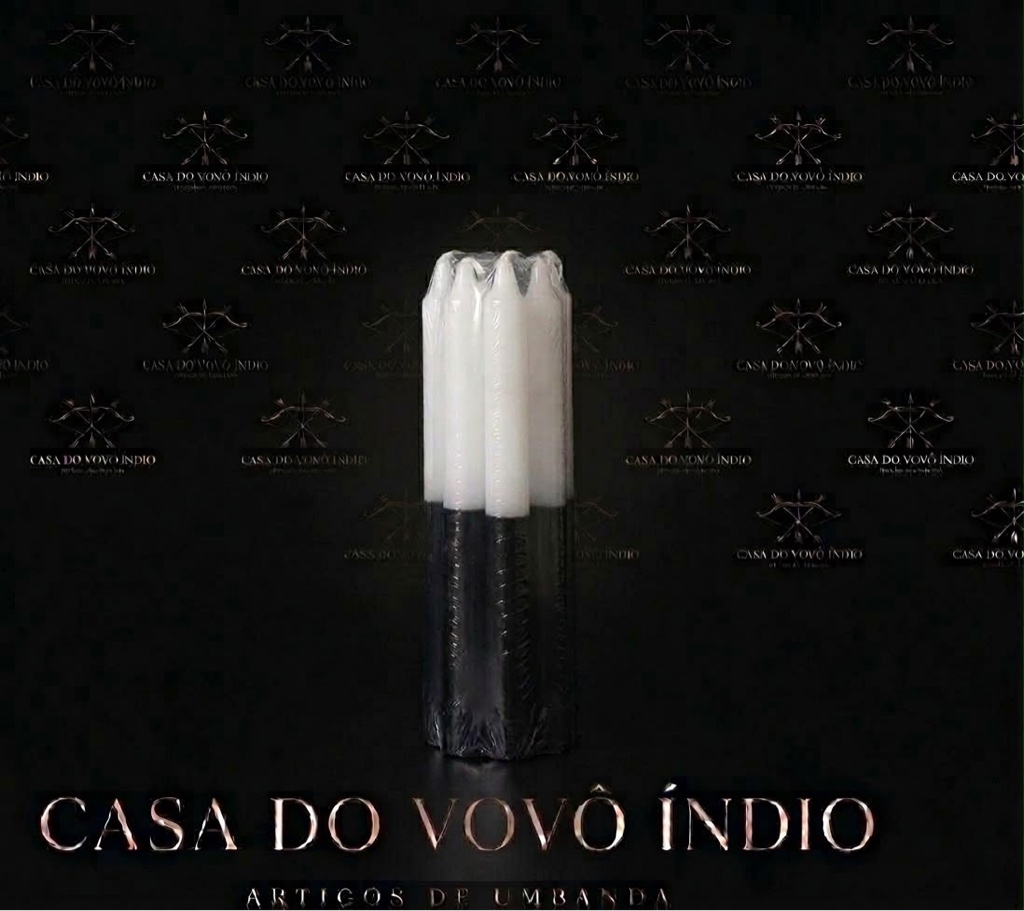 Vela palito (nº07) branca e preta