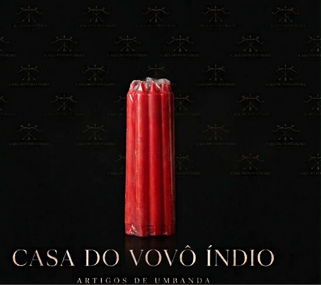 Vela palito (nº07) vermelha